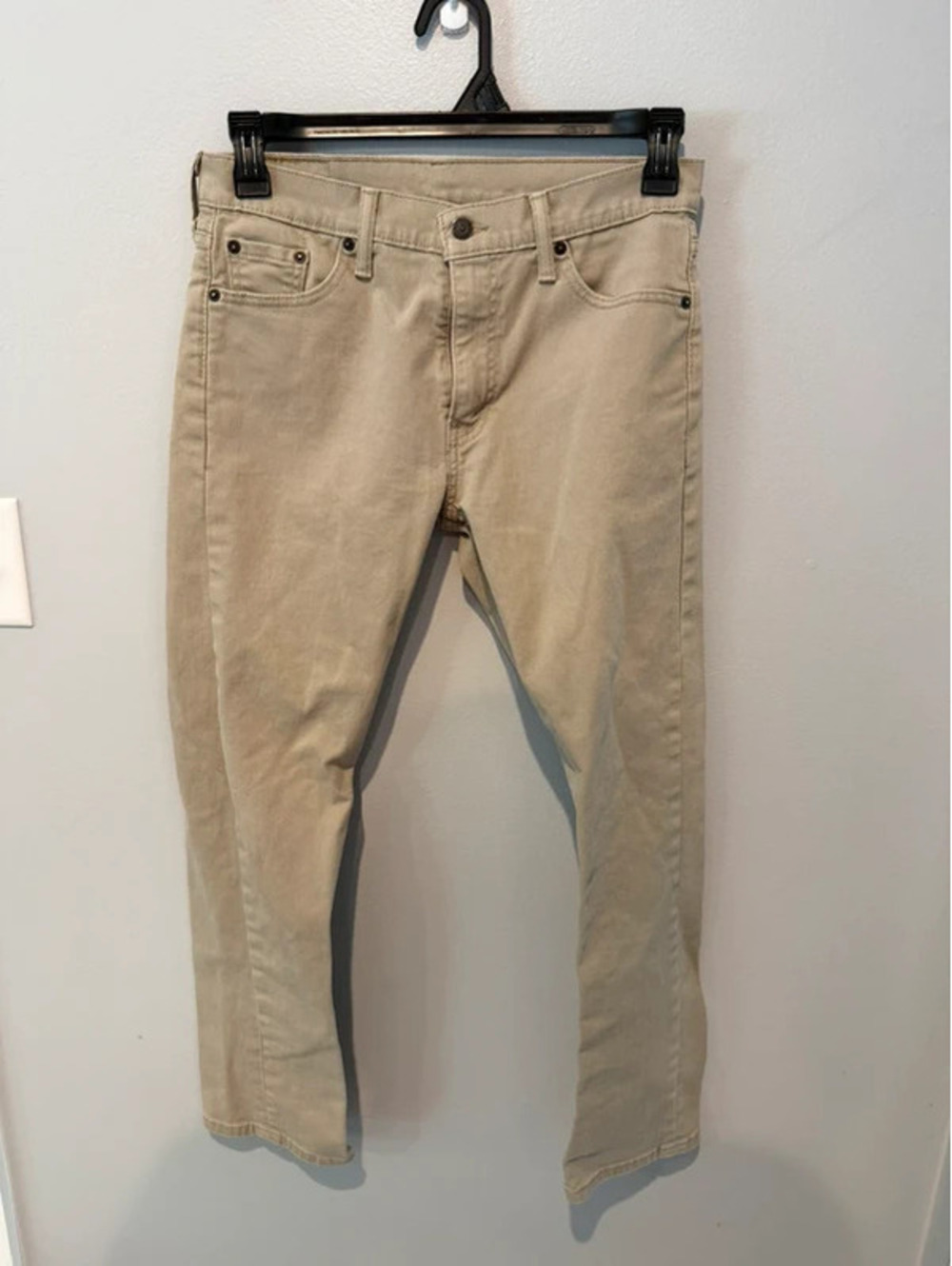 Levi’s 513 Slim Straight Men’s Jeans 30x30 Beige Khaki Stretch